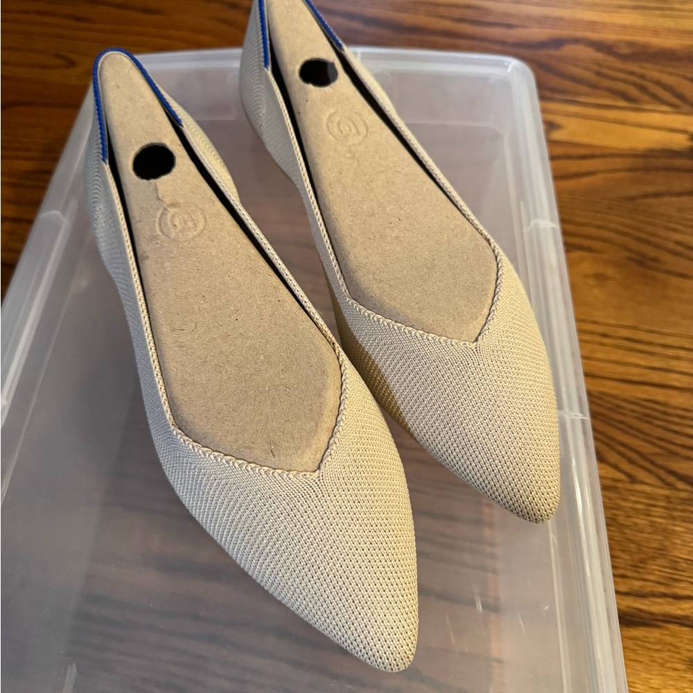 Rothy's Ecru  Pointed Flats size8